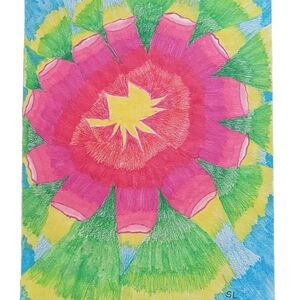 SOLD **** Colorful Abstract Mixed Media Art Print